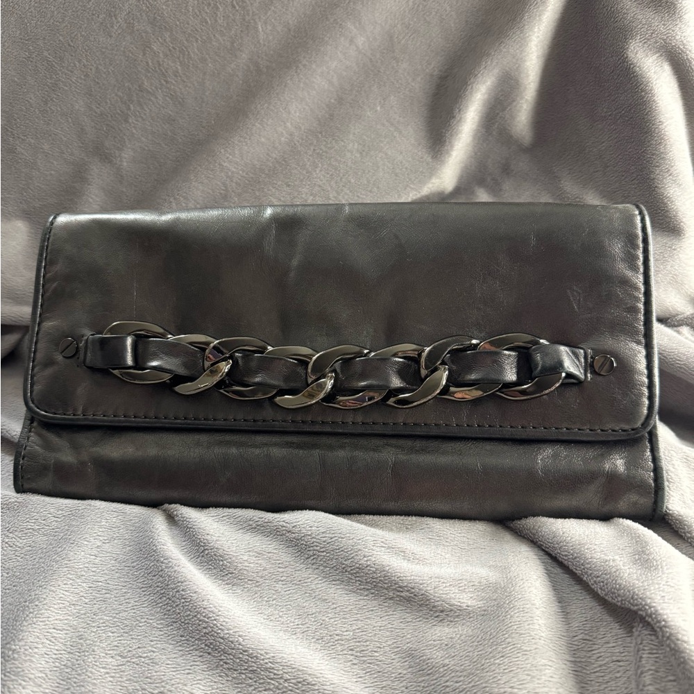 MICHAEL Michael Kors Black Clutch with Chain Detail